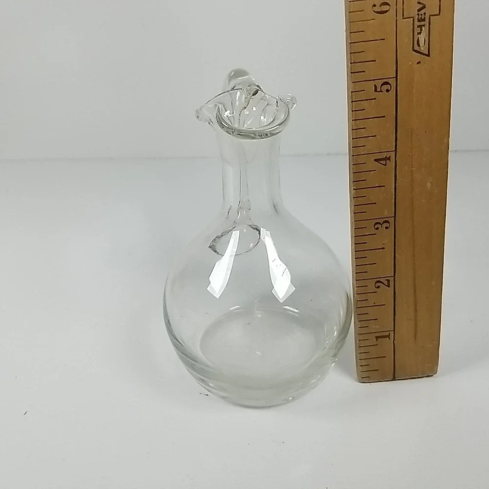 Antique Vintage Hand Blown Glass Single-Spout Cruet Oil Dispenser